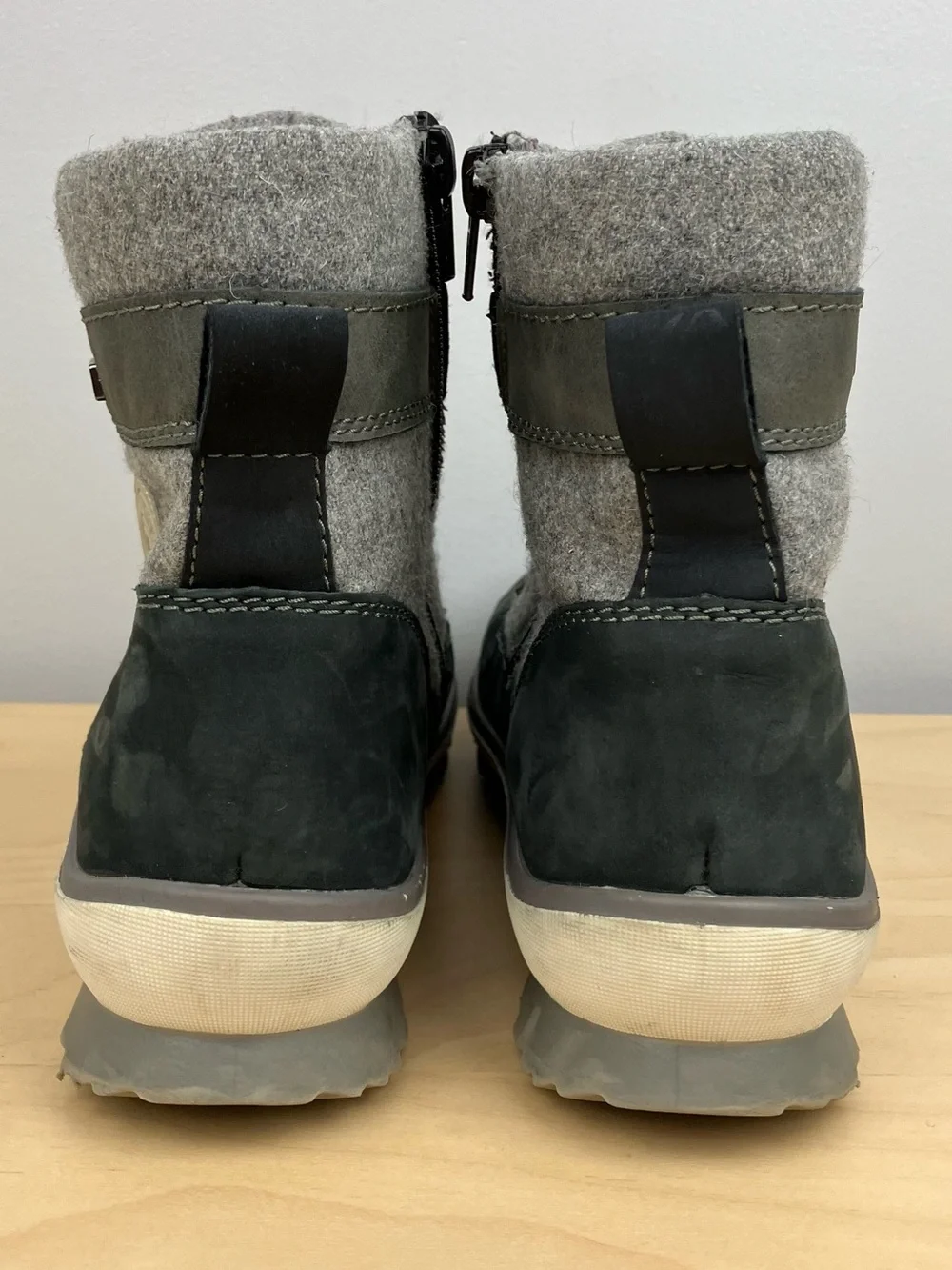 Remonte Women’s Size 40 / 8.5-9 Pazific Gray Black Wool Lined Winter Boots